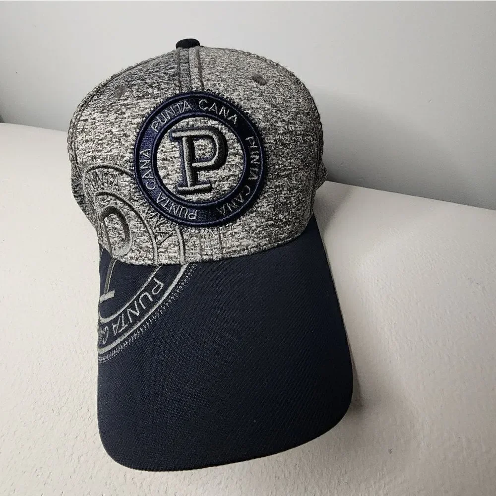 Punta Cana Portugal Robin Ruth Embossed Blue Gray Adjustable Baseball Hat Cap